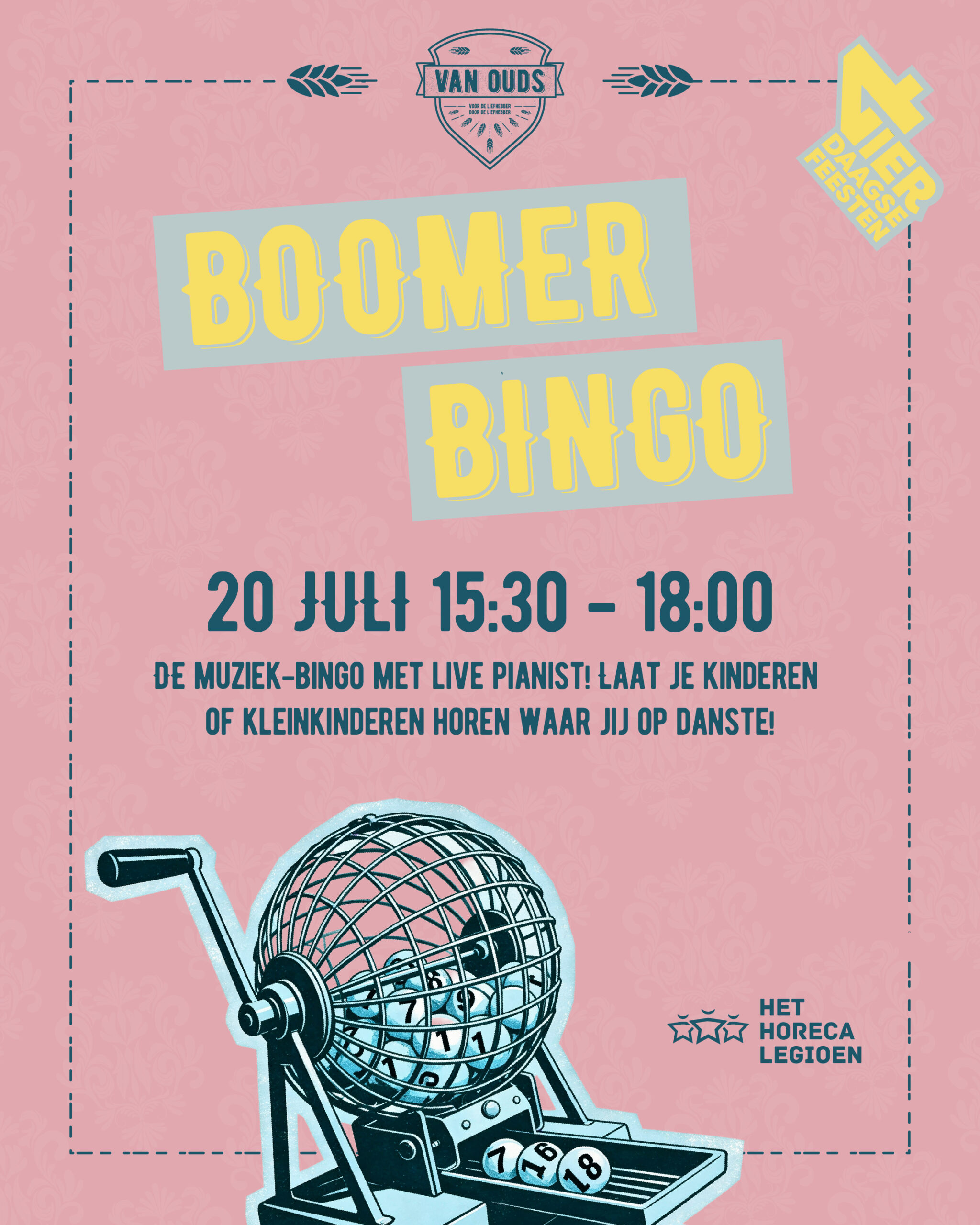 Speeddaten van ouds 2026 vierdaagsefeesten poster
